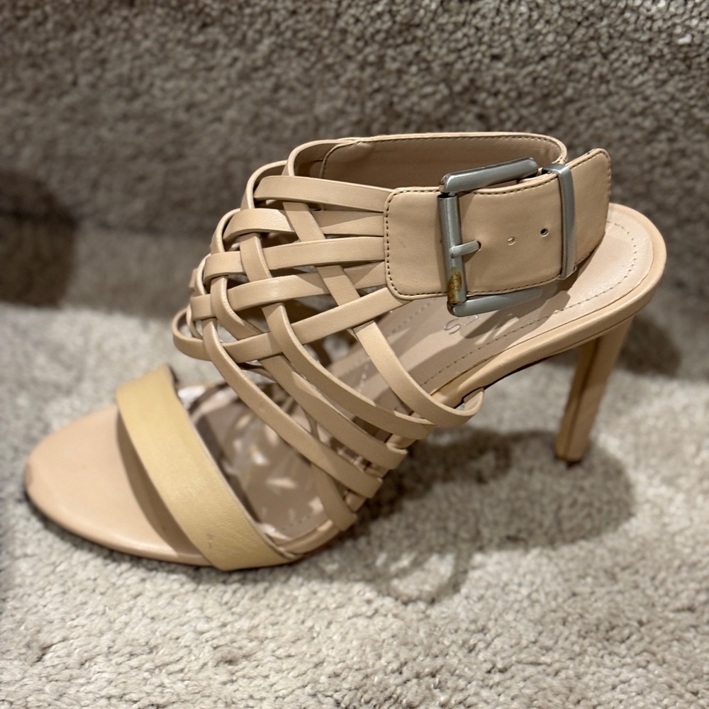 Charles David Beige Strappy Heels